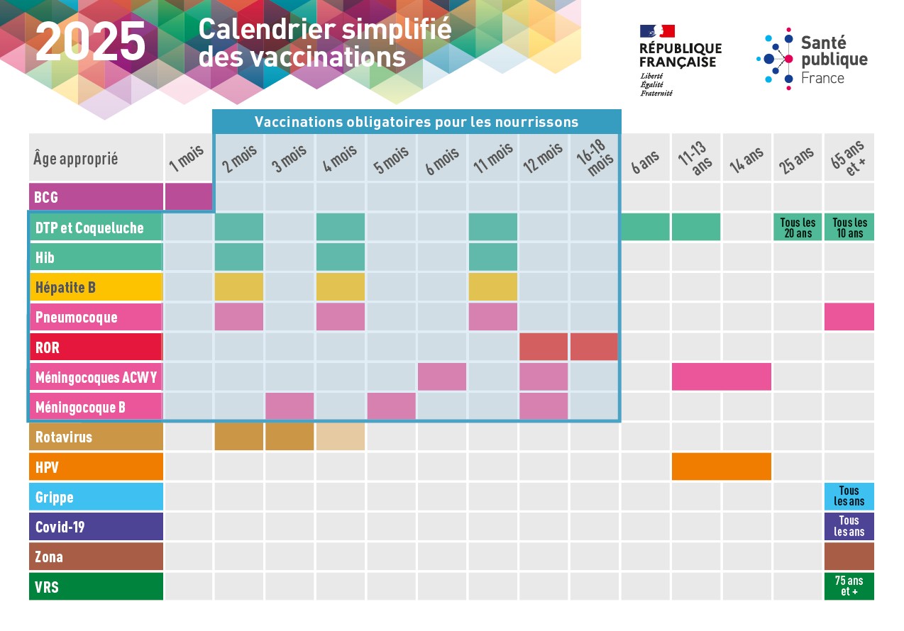 calendrier vaccinal enfants